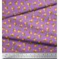 thumbnail image 2 of Soimoi Purple Silk Fabric Stripe & Orange Fruits Decor Fabric Printed Yard 42 Inch Wide, 2 of 6