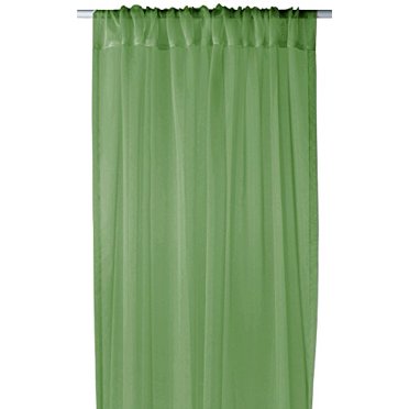 Peach Couture Home Collection Light and Elegant 1 Piece Solid Color Sheer Window Treatment Curtain Panel with Rod Pocket - 54" X 84" (Sage)