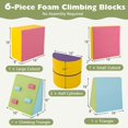 thumbnail image 3 of Costway 6 PCS Foam Climbing Blocks Lightweight Soft Climbing Indoor Set Gift for Babies, 3 of 10