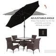 thumbnail image 4 of Outsunny Parasol de Patio 9 Pi à 3 Niveaux, Parasol de Marché Extérieur, Noir, 4 of 10