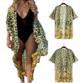 thumbnail image 1 of Womens Flowy Kimono Cardigan Open Front Dress Printed Chiffon Blouse Loose Tops, 1 of 9