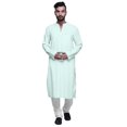 thumbnail image 2 of Atasi Solid Traditional Kurta For Men Chinese collar Long Shirt Ethnic Clothing, 2 of 7