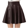 thumbnail image 2 of Jupe, Jupe Décontractée pour Filles Printemps et Été Taille Haute Unie, 2 of 4