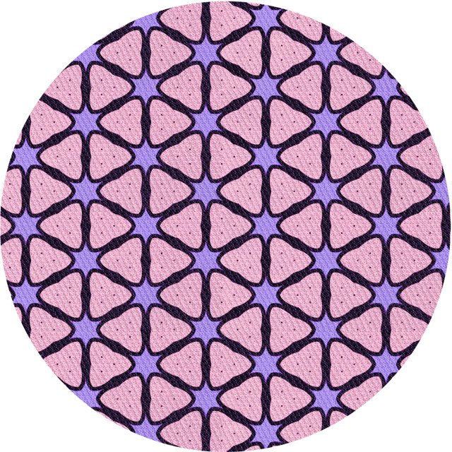 Ahgly Tapis Rond Lavable en Machine Intérieur Transitionnel Violet Jam Violet, 3 Pieds Rond