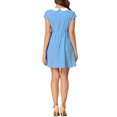 thumbnail image 3 of INSPIRE CHIC Women's Doll Collar Above Knee Hidden Zipper Back Dress, 3 of 6