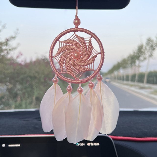 TIMIFIS Universal Jewelry Colorful Car Pendant Crochet Car Rearview Mirror Ornament Other Exterior Accessories