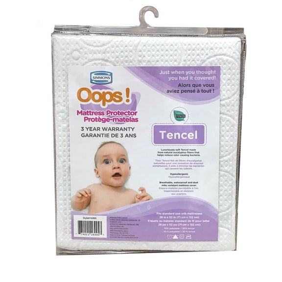Protège-matelas pour berceau Simmons OOPS en Tencel
