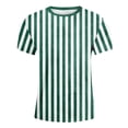 thumbnail image 4 of GDREDA T-Shirt Graphique à Manches Courtes Rayé de Carnaval pour Garçons, Chemise de Fête Colorée, Haut Décontracté Confortable pour Enfants Vert,130, 4 of 4