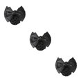 thumbnail image 1 of Decodeary Professional Hair Plate Mesh Pocket Practical Snood Net Elegant And Professional Two Bows-black 3Set, 1 of 6