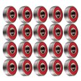 thumbnail image 4 of 20 Pcs 608 2 Roulements de Roue de Patin à Roues Alignées ABEC 9 Scellés Antirouille (Rouge), 4 of 9