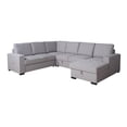 thumbnail image 2 of K-Living Xander Sectional/ Sofa Bed in Grey Fabric with Built-In USB Port, 2 of 2