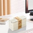 thumbnail image 5 of EGNMCR Lunch Box, Bento Boxes W Heat Straw Three-layer Lunch Box For Office Workers Can Be Microwave Heated Layered Lunch Box Student Compartment Lunch Box Lunch boxs, 5 of 5