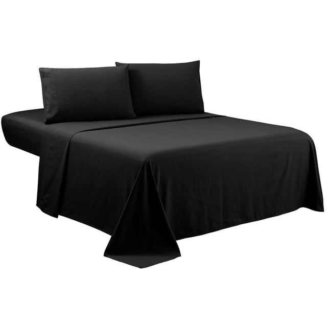 400 Thread Count 4 Piece Quality Sheet Set 24 Inch Deep Pocket 100% Egyptian Cotton Solid Pattern