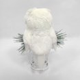 thumbnail image 5 of Holiday Time 6" White Owl Mini Christmas Tree Topper, 5 of 5