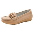 thumbnail image 2 of Latrodar Sandales Plates pour Femmes Sandales à Talons Sandales à Plateforme Femmes Sandales Confortables pour Femmes Sandales Rétro Confort Extensibles Sandales de Plage Chaussures à Enfiler Sandales Unies de Largeur Moyenne pour Dames Plage Maman, 2 of 5