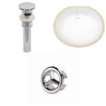 thumbnail image 1 of 18.25-in. W CSA Oval Bathroom Undermount Sink Set In White - Chrome Hardware - Overflow Drain Incl. AI-20661, 1 of 8