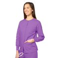 thumbnail image 3 of Adar Uniformes Médicaux Universels pour Femmes - Veste d'Échauffement à Col Rond, 3 of 7