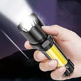 thumbnail image 1 of EGNMCR Lampe de Poche Portable Camping & Randonnée Extérieure LED Multifonction COB Lumière Latérale Lampe de Poche Portative, 1 of 7