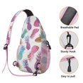 thumbnail image 4 of Exotic Pineapple Print Lightweight Sling Backpack for Travel and Daily Commute, Multi-Layered Storage Crossbody Bag with Tropical Fruit Design for Fashion-Forward Users, 4 of 6