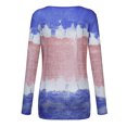 thumbnail image 3 of Hauts d'Entraînement pour Femmes T-Shirt à Col Rond à Imprimé pour Femmes avec Lien Patchwork T-Shirt Décontracté Blouse Hauts Blouses en Liquidation, 3 of 7