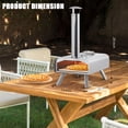 thumbnail image 4 of AKDSteel  Portable Wood Pellet & Multi-Fuel Outdoor Pizza Oven, Stainless Steel Pizza Maker with Stone, Peel, Thermometer and Carry Bag for Backyard, Patio & Camping, 4 of 8