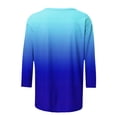 thumbnail image 4 of Hauts à Manches 3/4 pour Femmes Mode pour Femmes T-Shirt Ample Imprimé Blouse à Manches 3/4 Col Rond Hauts Décontractés T-Shirts en Coton Femmes T-Shirts pour Femmes Mode T-Shirts à Manches 3/4 pour Femmes, 4 of 5
