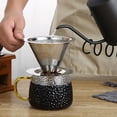 thumbnail image 3 of Visland Coffee Filter Stainless Steel Pour Over Coffee Dripper Reusable Paperless Coffee Cone Filter for Home, 3 of 7