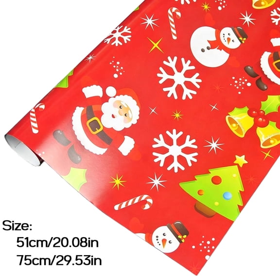 Under 10 Dollar! Christmas Clearance Sale! Indoor Decor, Christmas Wrapping Paper Roll Xmas Gift Wrap Paper Vintage Holiday Patterns Paper Decorative Gift Wrapping Sheet For Christmas Present Package