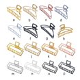 thumbnail image 2 of Pince à pince Style Simple Poignée Portable Robuste et durable; Alliage Exquis Cheveux Géométriques Accessoires Barrettes pour Femmes Noir Foncé/arc, 2 of 6