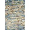 thumbnail image 1 of HomeRoots 350134 5 x 8 ft. Wool Beige & Blue Area Rug, 1 of 1