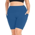 thumbnail image 1 of Wlynlyn Plus Size Biker Shorts for Women High Waisted Compression Yoga Tights Quick Dry Workout Shorts, 1 of 6