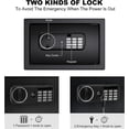 thumbnail image 3 of GAZHOME 1.85 Cu.ft Home Safe Box, Electronic Security Lock Box Safes with Digital Keypad, Alarm System, Storage Documents Jewelry, 3 of 9