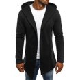 thumbnail image 1 of POINTERTECK Trench-Coat à Capuche pour Hommes, Veste Cardigan à Manches Longues, 1 of 5