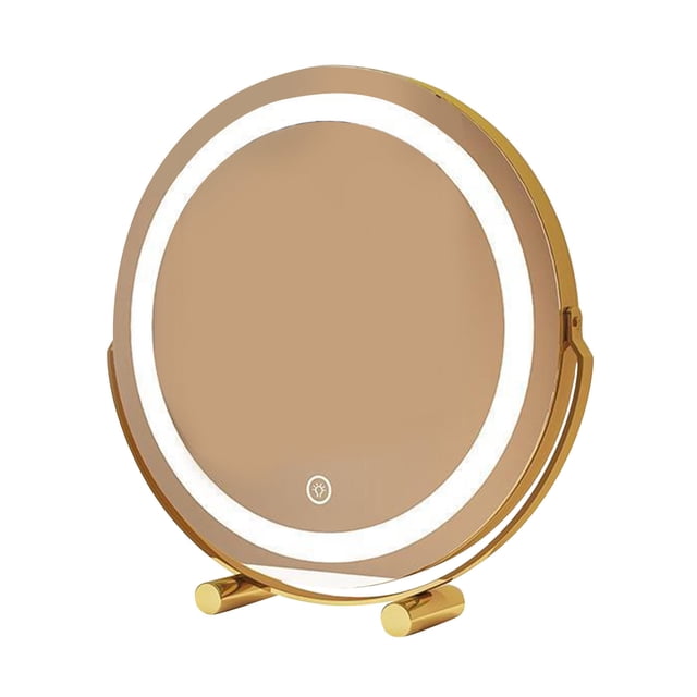 WIFKLSIIPG Coiffeuse avec Lumières LED Modes d'Éclairage Maquillage avec Grossissement Rotation 360° Maquillage Éclairé pour Table de Chevet