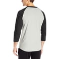 thumbnail image 2 of Champion T-Shirt de Baseball Raglan pour Homme, m, Blanc/noir, 2 of 2