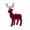 B, variant on jovati Red Christmas Ornaments Unique Deer Statue Plastic Tabletop Decorations Indoor Holiday Reindeer Figurine for Home Mantel Shelf