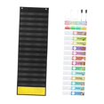 thumbnail image 2 of jifeng Daily Schedule Pocket Chart Wall Hanging 15+1 Pocket Educational Charts Learning black, 2 of 9