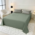 thumbnail image 4 of Qonioi Solid Color Bed Sheet, Washable Polyester Fitted Sheet, Easy Care Deep Pocket Sheet for Mattress, Queen King Size Bedding 220x230cm, 4 of 6