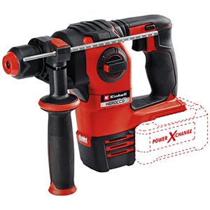 Einhell 4513906 4 en 1 3/4&quot sans fil; Forage rotatoire à marteaux - HEROCCO 18/20 Sans pinceau SDS Plus PCX (Li-Ion, 18V, 160 Dans/dans. max Torque, LED Lumière, avec porte-boîte E. Batterie et Charg