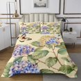 thumbnail image 2 of Spring Floral Coverlet Twin Size For Girls Rustic Hydrangea Flower Bedding Set,Kawaii Wild Butterfly Bedspread Set Beige Bedspread Quilt Green Leaves Bed Spread Floral Home Decor,Cozy 2pcs, 2 of 4
