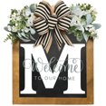 thumbnail image 4 of YAOMOBB Hanging Pendant Farmhouse Front Door Wreath Personalized Welcome Sign, 4 of 5