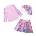 thumbnail image 3 of Baby/Toddler Girls Mermaid Swimsuit Rashguard Set Long Sleeve UPF 50+ ,CM25-8BT Size 3T, 3 of 5