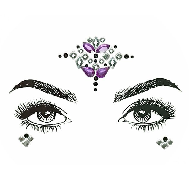EGNMCR Fake Tattoos, Tattoo Stickers Halloween Sticker Acrylic Crystal Diamond Sticker Diamond Face Sticker Stickers Stickers