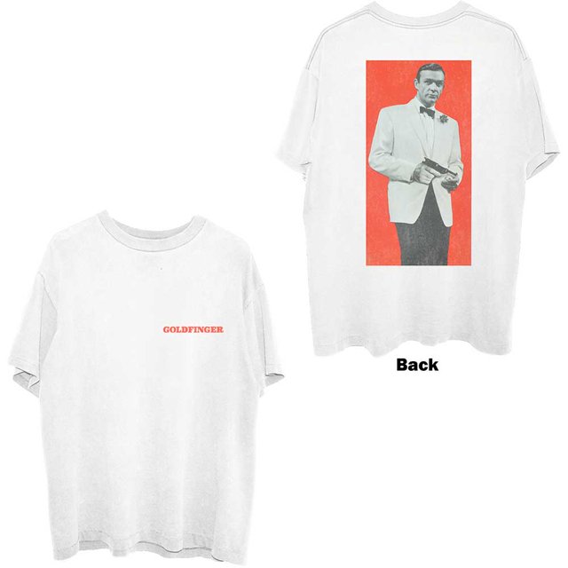 James Bond 007 Unisex T-Shirt Goldfinger Profile (Back Print)