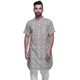 thumbnail image 1 of Atasi Kurta Imprimé pour Hommes Col Mandarin Chemise Kurta Décontractée en Batiste de Coton, 1 of 1