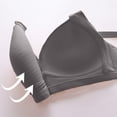 thumbnail image 3 of Birdeem 2Pcs Womans Printing Gathered Together Large Size Daily Bra Underwear No Rims, 3 of 9