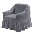 thumbnail image 1 of 2024 1 Piece Sofa Slipcover with Pleated Ruffled Skirt Washable High Stretch Durable Furniture Protector 3 Seater Pine Green, 1 of 9