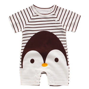 Birdeem Newborn Toddler Baby Girls Boys Bodysuit Summer Short Sleeve One-Piece Cartoon Romper Jumpsuit
