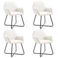 thumbnail image 1 of vidaXL Dining Chairs 4 pcs Cream Fabric, 1 of 5