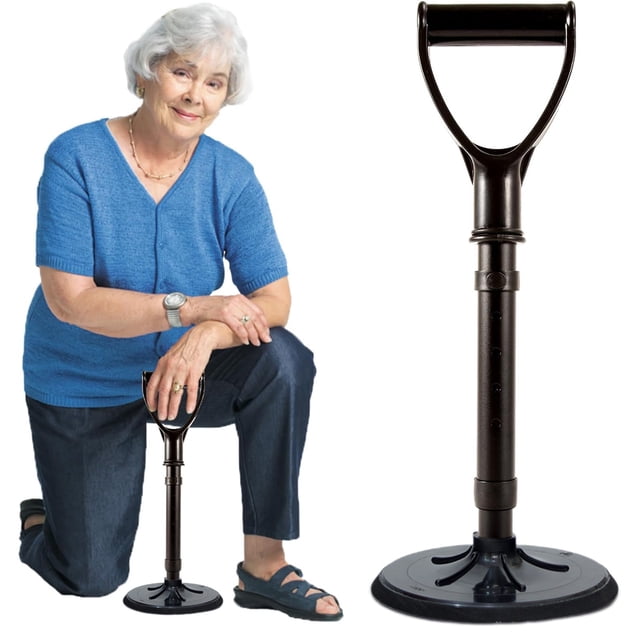 PEONAVET Plastics Support Mobility Aid Tool 5 Height Adjustable 16.5in 20.4in Stande Assist Device Stable with 7 In Base Elderly Lift Assist Supports for Rise Indoor Garden Outdoor Work